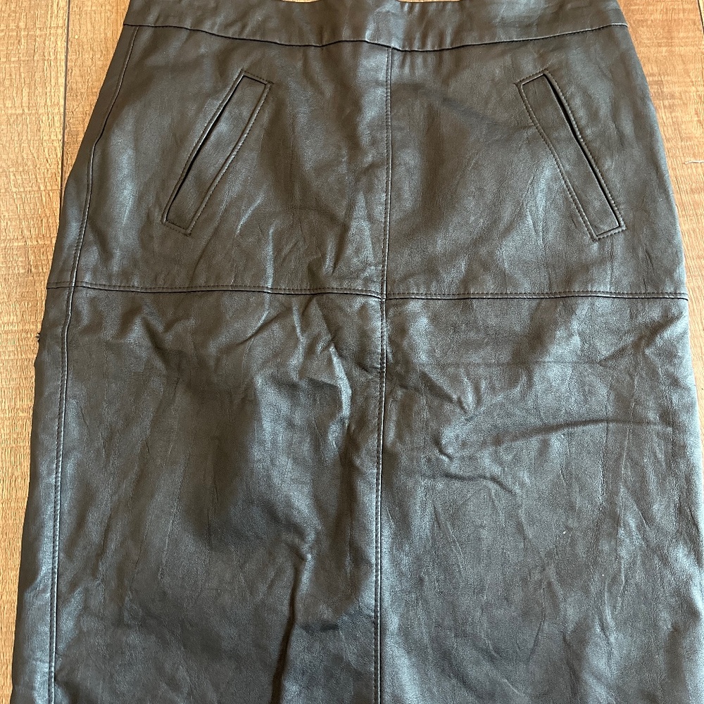 Faux leather skirt